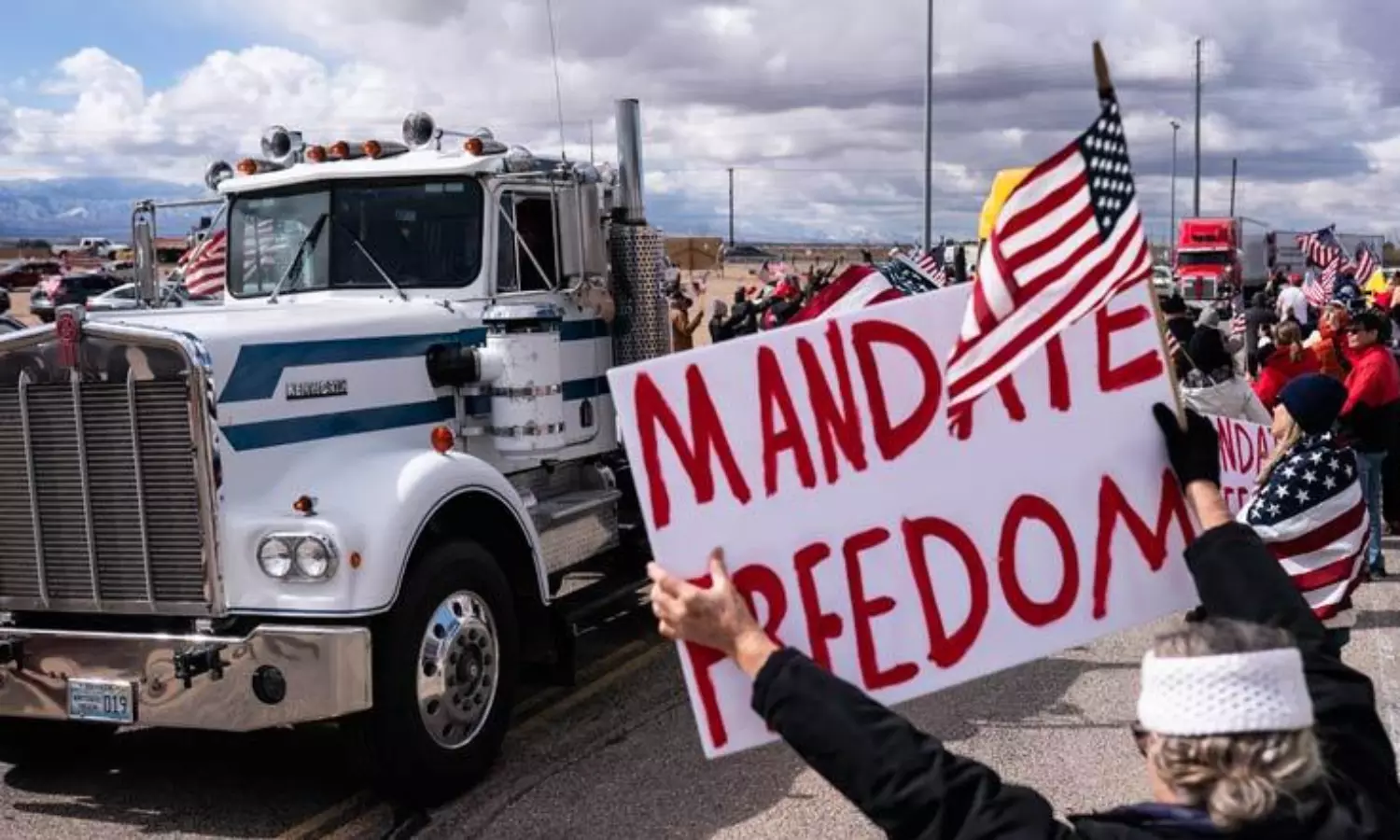 US truckers head Washington against pandemic restrictions