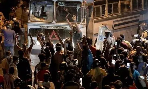 Curfew imposed in Sri Lanka as protests against economic crisis turn violent