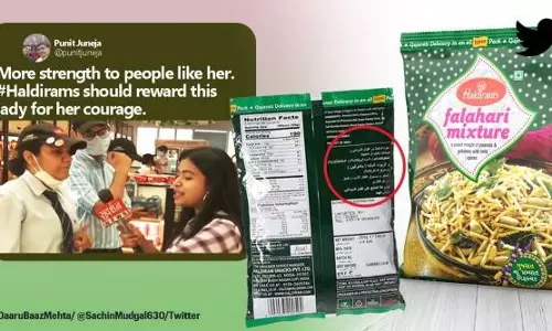 Will start to buy Haldirams: Netizens on a TV reporters rant over Urdu text on packet
