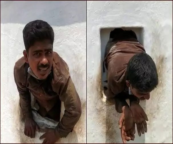 Thief gets stuck in hole he dug to escape after looting temple in Andhra, held