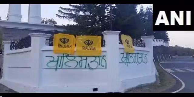 Khalistan flags hung over Himachal Assembly gate, walls