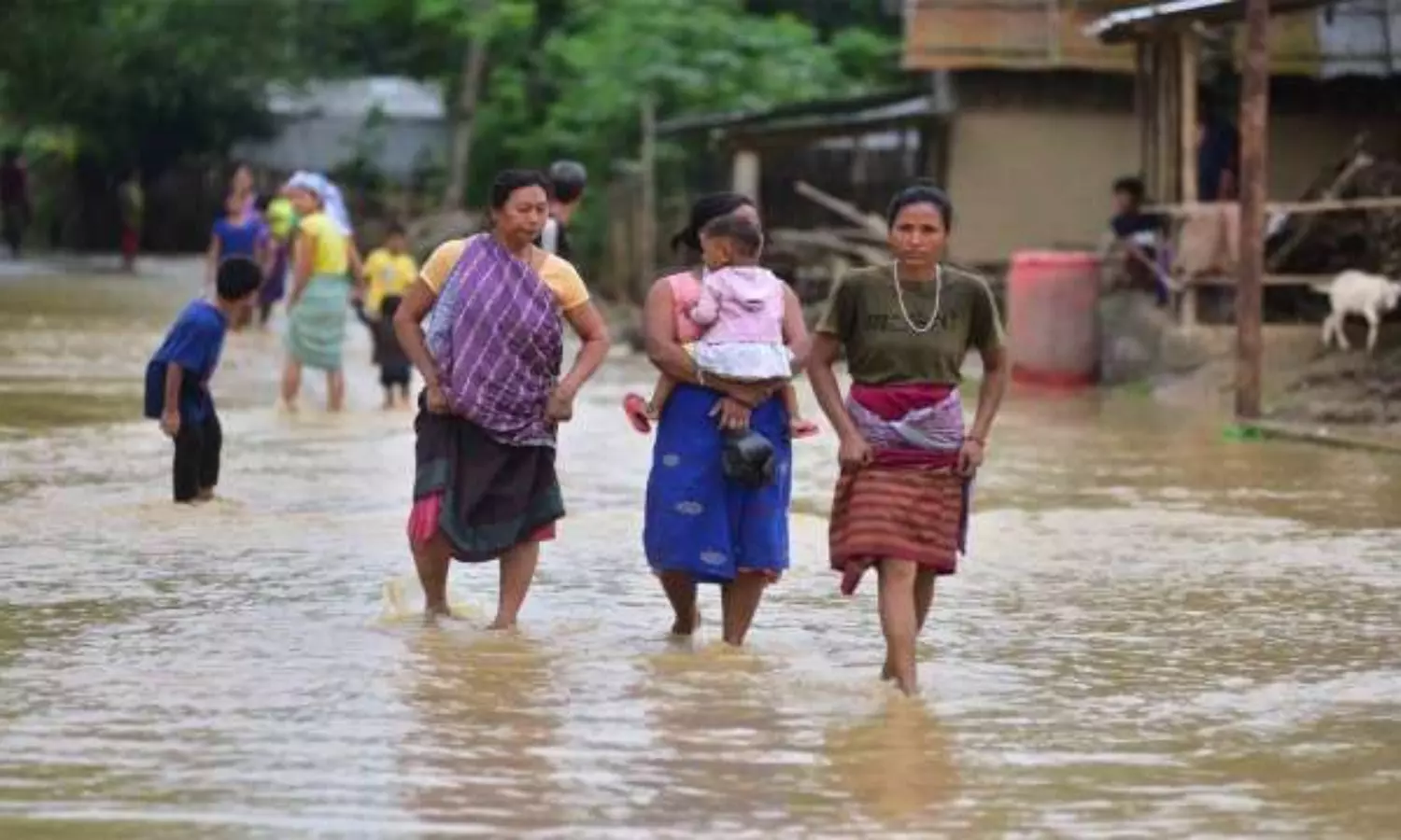 Over 500 families seek shelter on train tracks due to Assam floods
