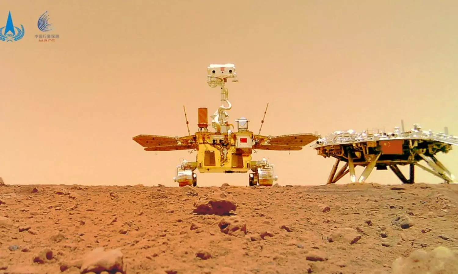 Martian winter and dust storm forces Chinas Zhurong rover into hibernation