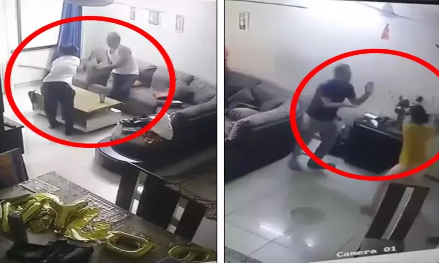 Wife thrashing husband caught on CCTV, he gets police protection