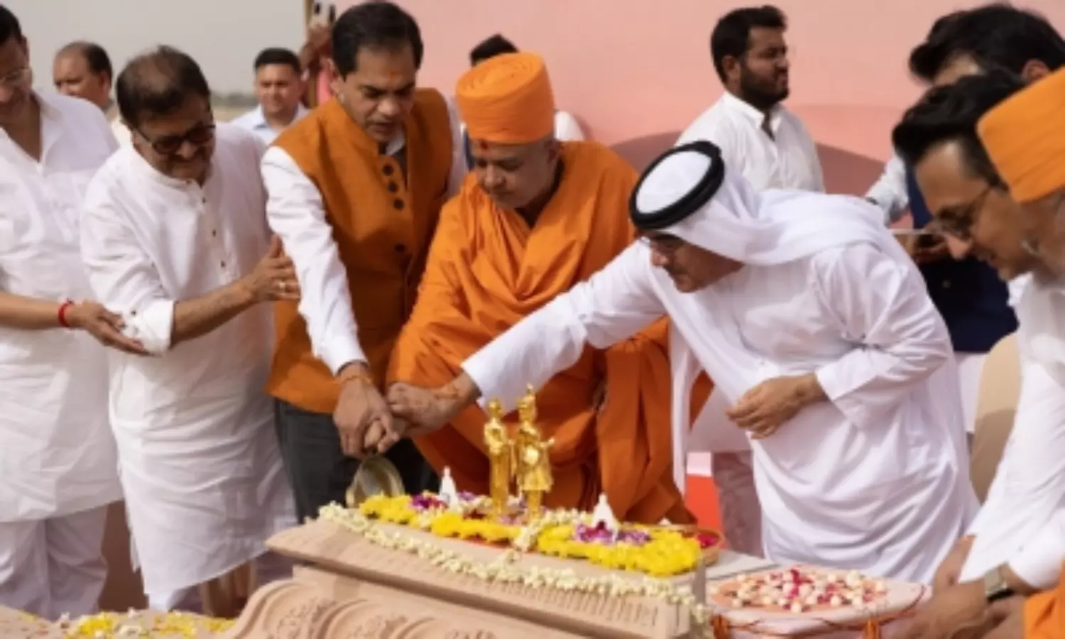 Stone laid for BAPS Hindu Mandir in Abu Dhabi