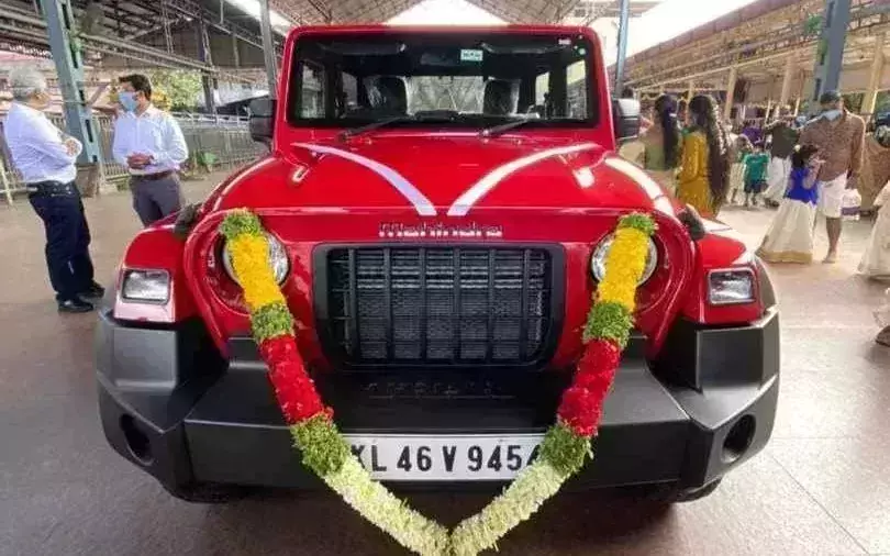 Guruvayur Temples Controversial Thar reauctioned for ₹43 Lakh