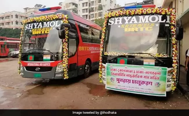 After a two year gap, bus service between India, Bangladesh resumes