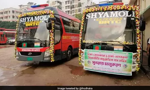 After a two year gap, bus service between India, Bangladesh resumes