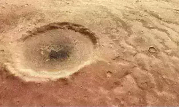 Crater similar to the eye of Sahara found on Mars, Sign of water: ESA