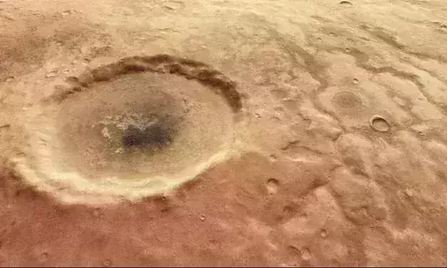 Crater similar to the eye of Sahara found on Mars, Sign of water: ESA