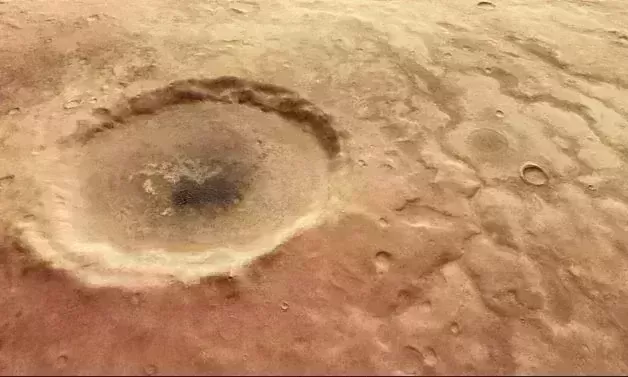 Crater similar to the eye of Sahara found on Mars, Sign of water: ESA