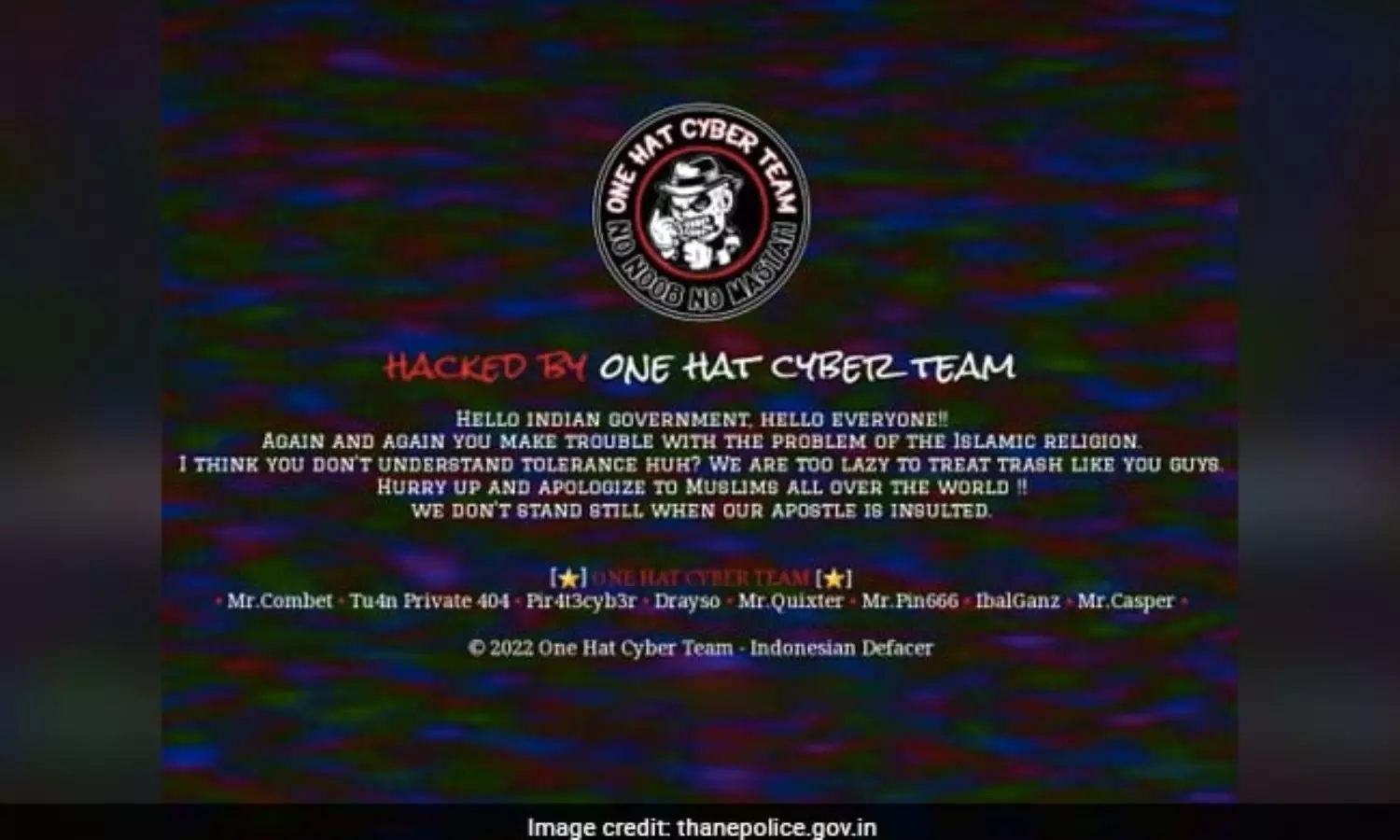 Thane police website hacked: Apologise to Muslims reads message