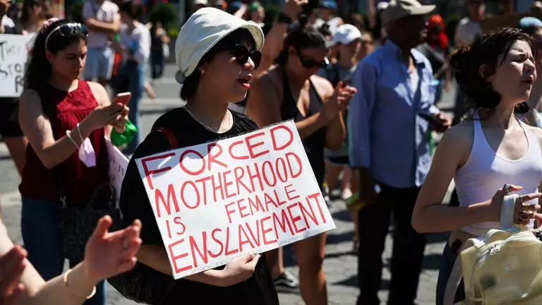 Protesters outside US Supreme Court demand abortion rights