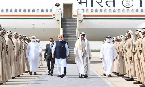 PM Modi meets UAE President Sheikh Mohamed in Abu Dhabi