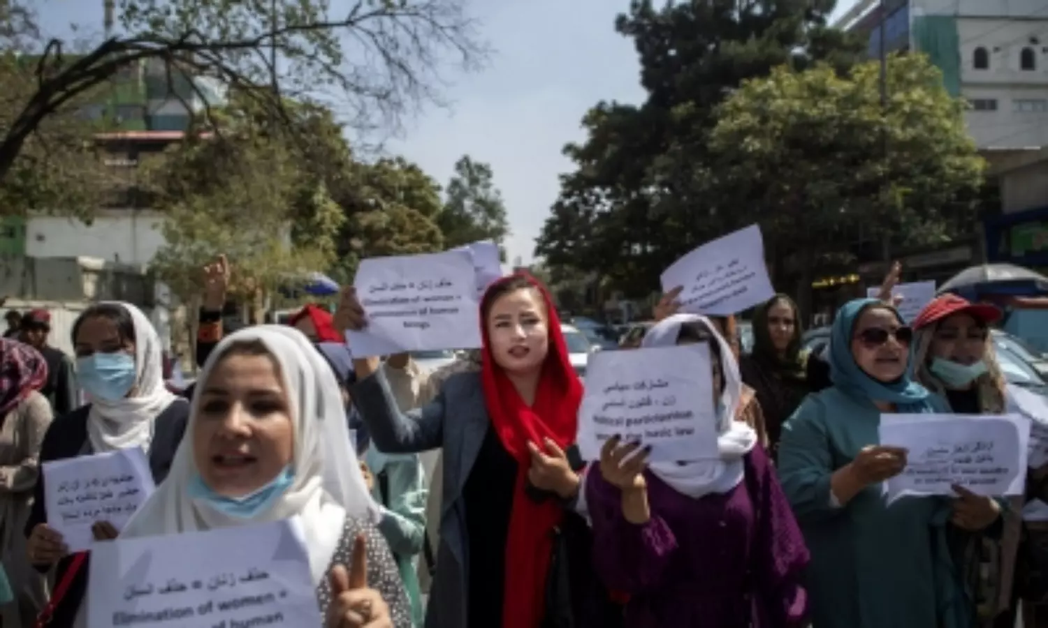 Womens rally in Kabul: Taliban fires warning shots and attack