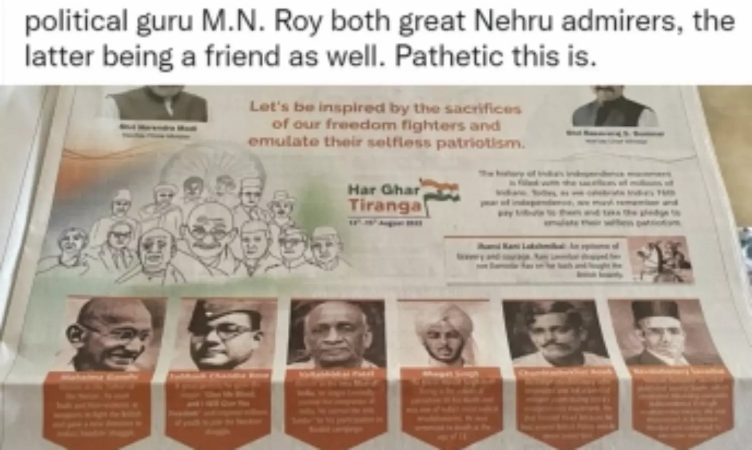 Karnataka misses Nehru in Independence ad; Congress slams