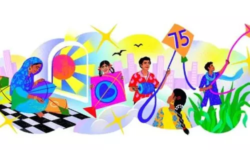 Google commemorates 75 years of Indias Independence with doodle featuring kites
