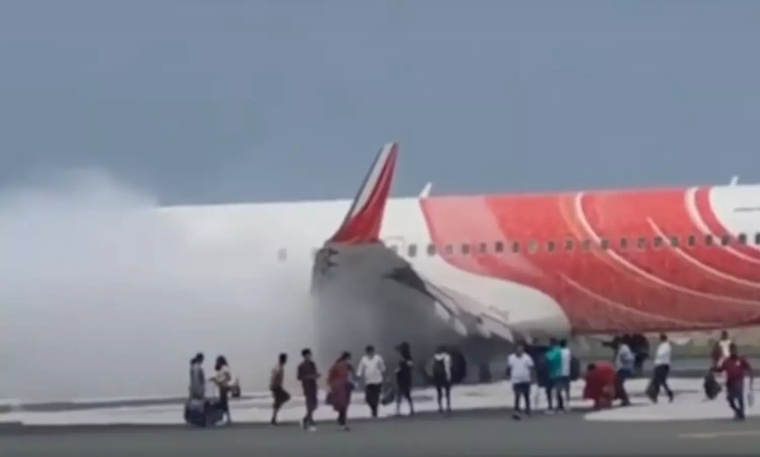 Air India flight bound for Kochi catches fire before take-off at Muscat airport; passengers safe