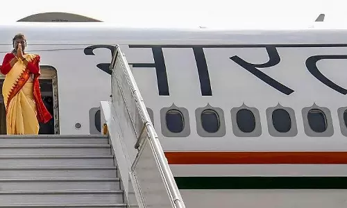 President Murmu lands in London for state funeral of Queen Elizabeth II