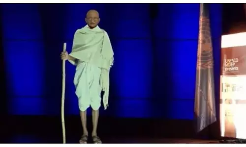 Special appearance at UN; Mahatma Gandhi talks of importance of education