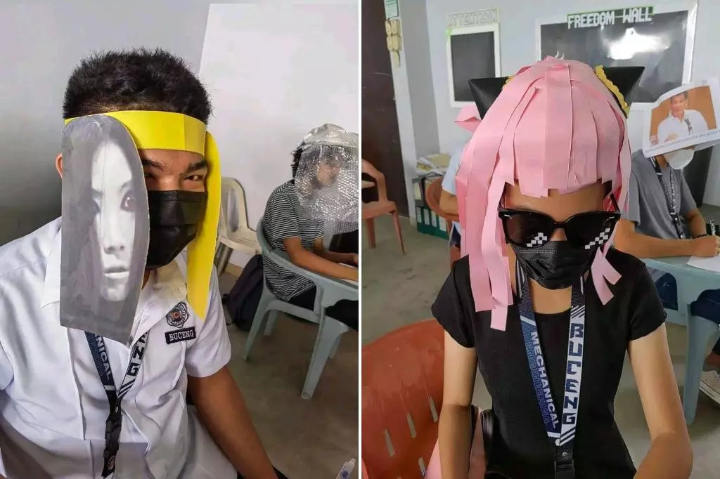 Filipino students create hilarious anti-cheating hats for exams