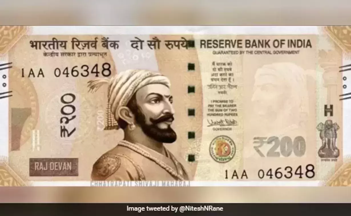 This is perfect: Maharashtra BJP leader shows Shivaji on currency note, countering Kejriwal