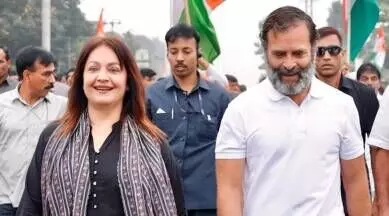Bharat Jodo Yatra: Rahul Gandhi joined by Pooja Bhatt in Hyderabad