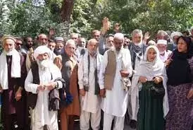 Retired Afghan government employees protest against non-payment of pensions