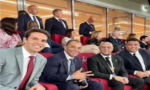 Legends in attendance cheer for Brazils win over the Swiss
