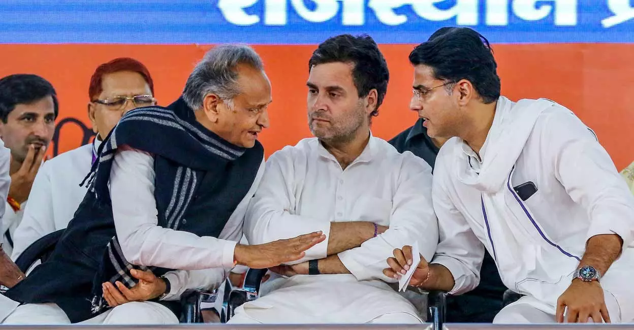 Congress projects unity between Sachin Pilot and Ashok Gehlot in Rajasthan