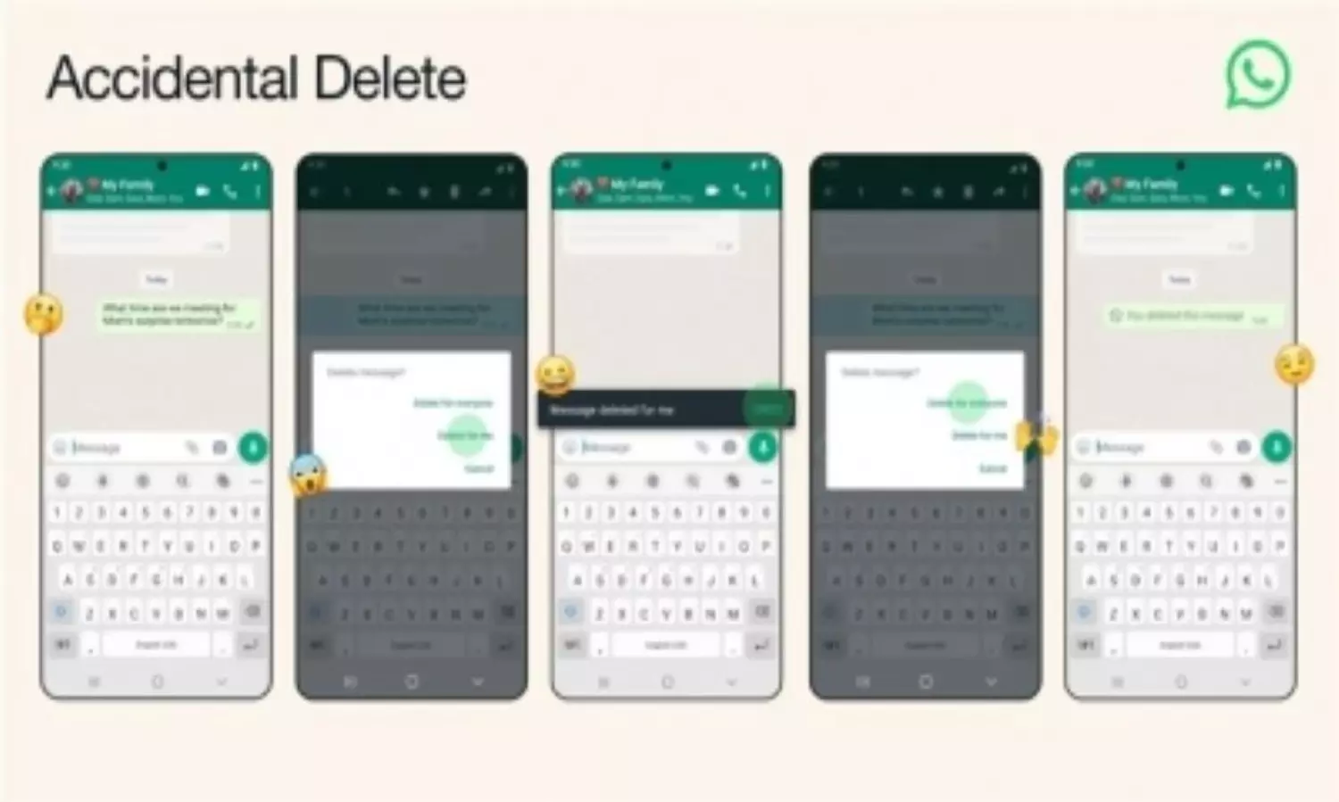 WhatsApp rolls out new feature to revert delete for me option