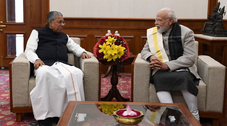 CM Pinaray Vijaran meets PM Modi in Delhi, discusses new Covid wave