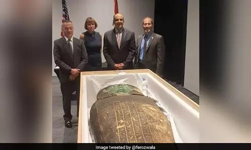 US returns looted Green Coffin of ancient Egypt to Cairo