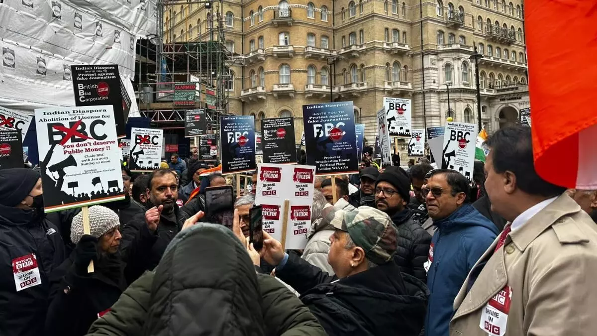 Indians protest against BBC in UK and US over controversial documentary