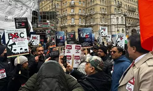 Indians protest against BBC in UK and US over controversial documentary