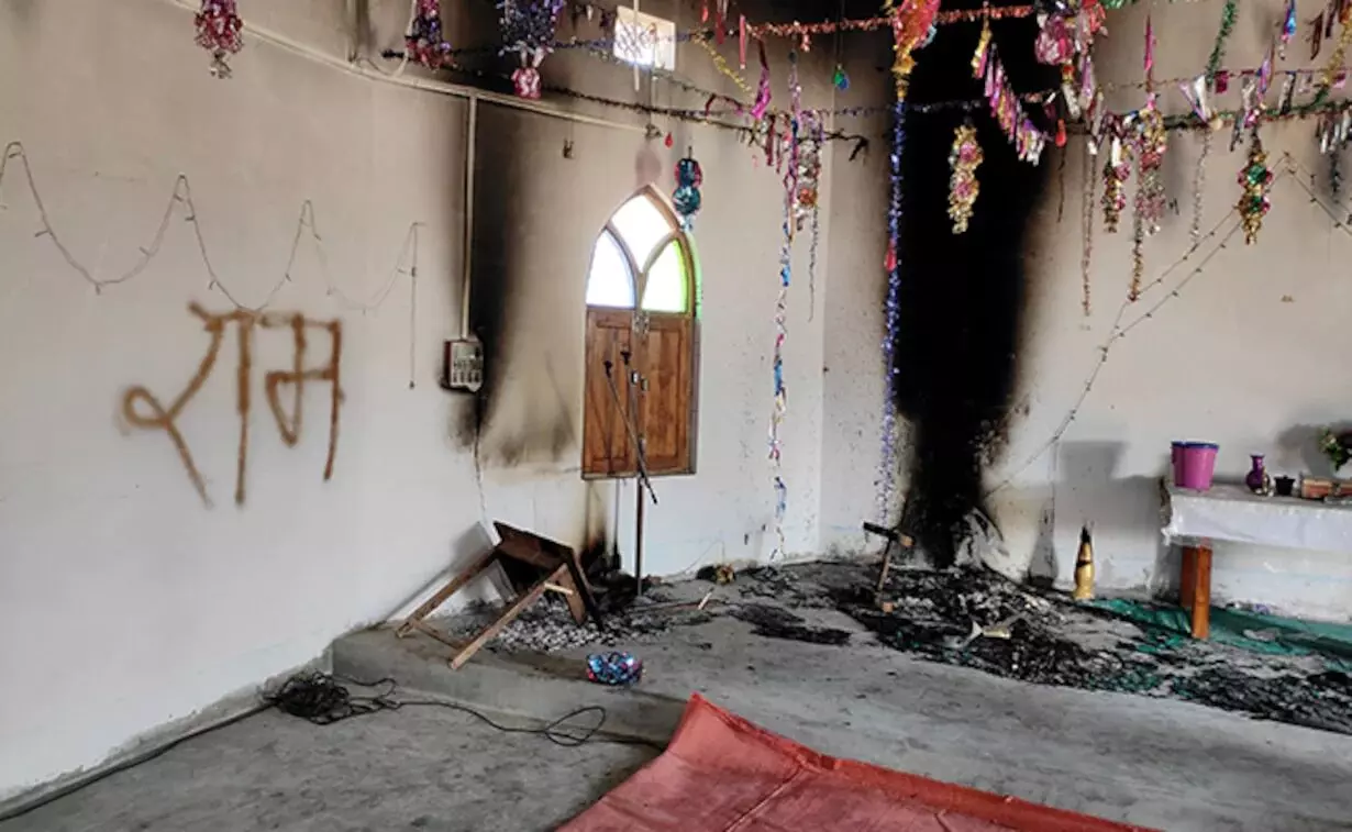 Church torched, defiled in MP; search on for culprits