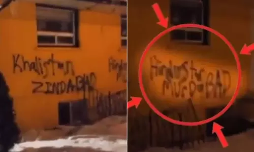 Ram temple defaced with ‘anti-India graffiti’ in Canada; Indian Embassy calls for action