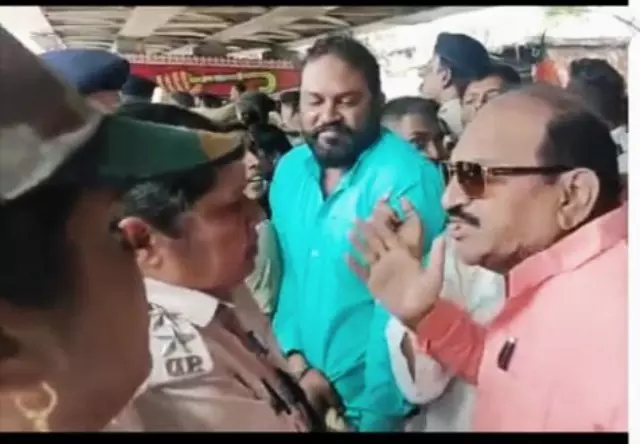 Odisha BJP leader allegedly pushes woman cop during BJP protest; he denies It Odisha BJP leader allegedly pushes woman cop during BJP protest; he denies It
