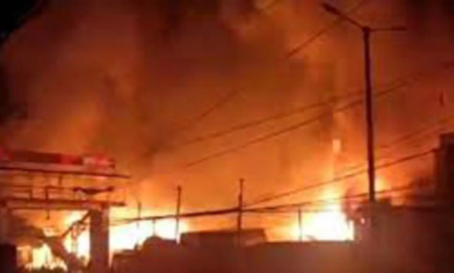 Massive inferno at Assam market destroys 150 shops, not yet controlled