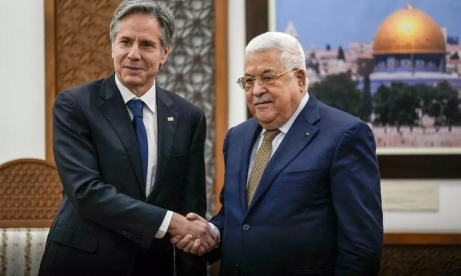 Palestinian president calls on Blinken to urge Israel to stop unilateral measures in West Bank