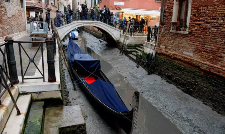 Venice, the ‘City of Canals’ now facing drought; canals run dry due to low tide and lack of rain