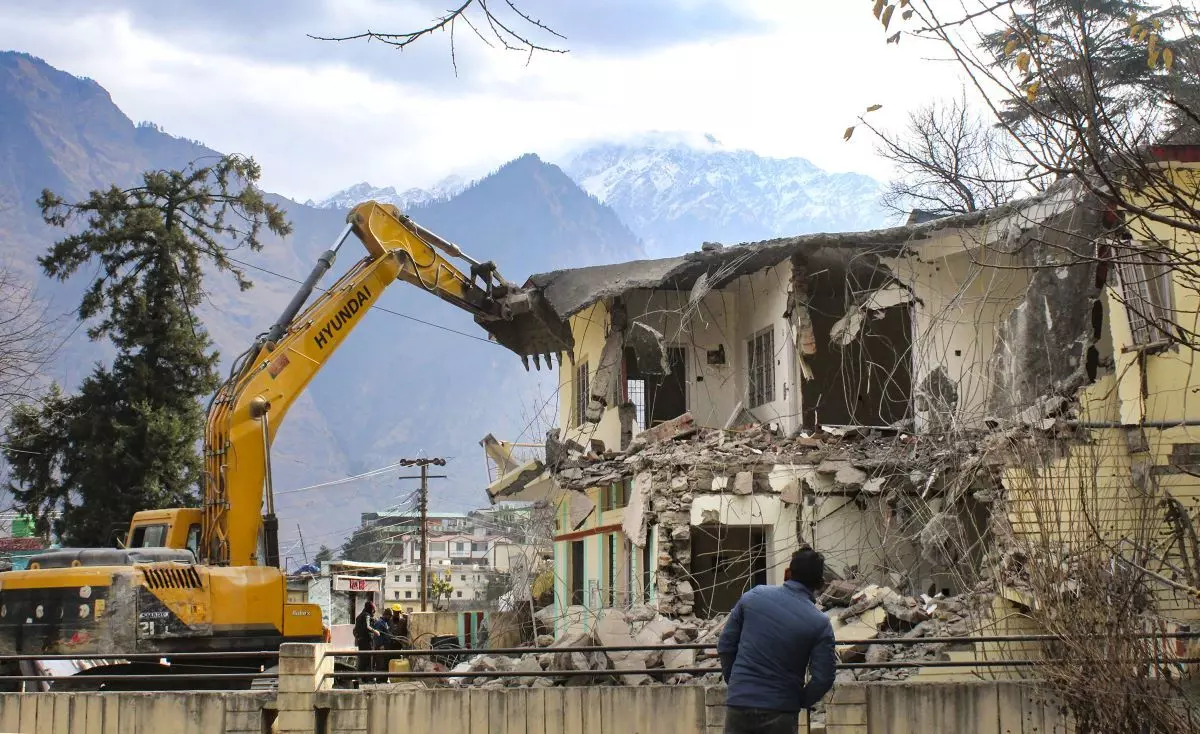 Two more unsafe hotels razed down in land-sinking Joshimath