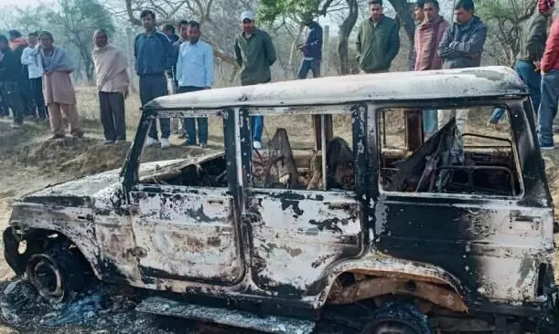 Muslim men burned in car: Haryana suspends internet services in Nuh
