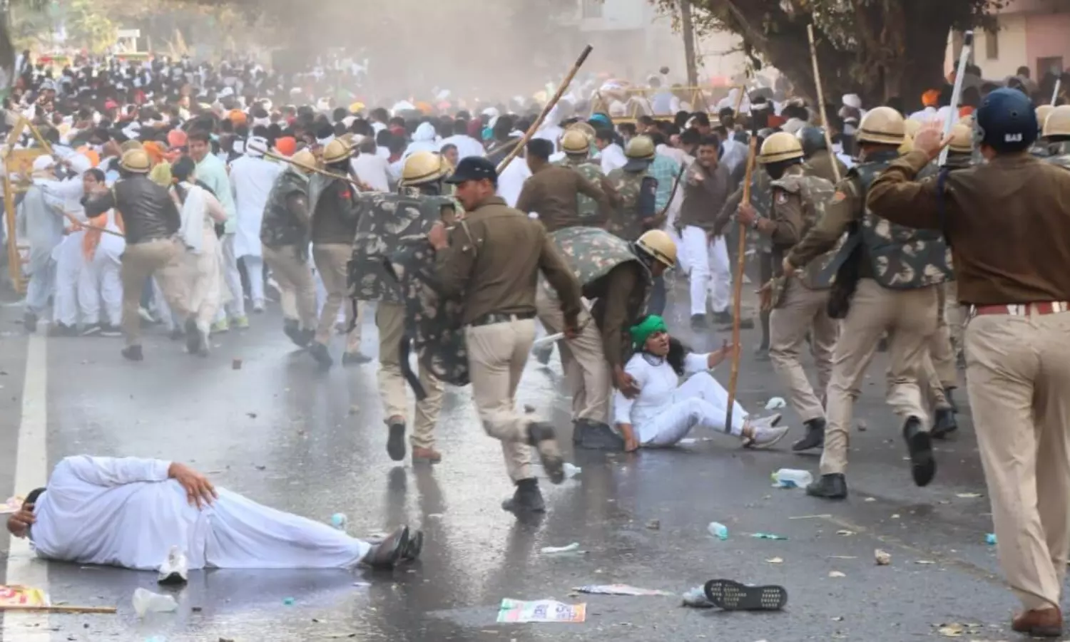 ‘Won’t bow down’: Haryana sarpanches continue protest against e-tendering policy
