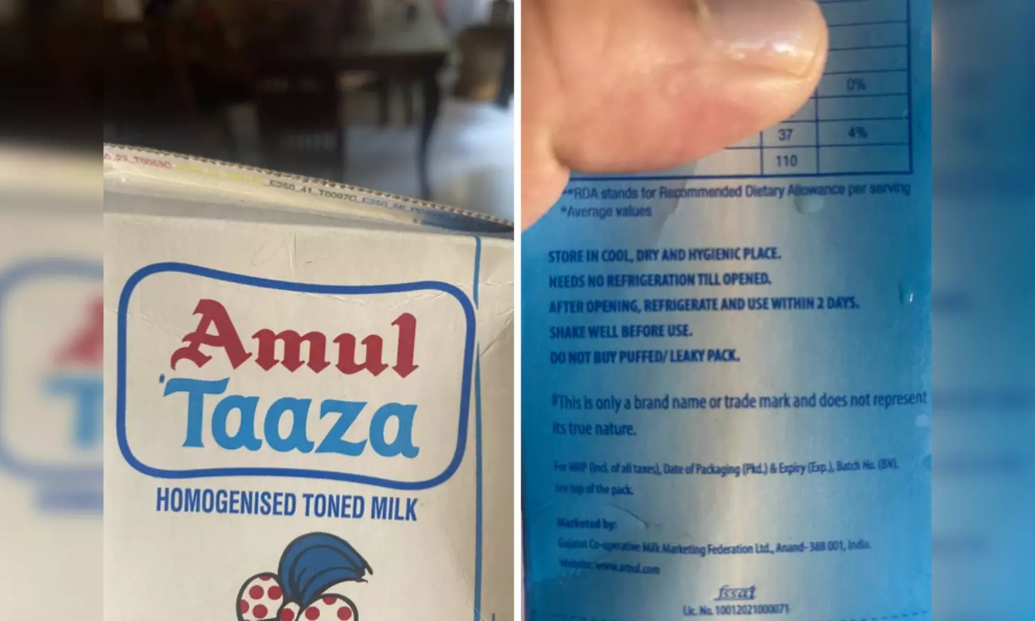 Disclaimer on Amuls ‘Taaza’ carton leaves Twitter in splits