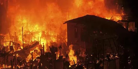 Five members of a family charred to death in UP village Five members of a family charred to death in UP village