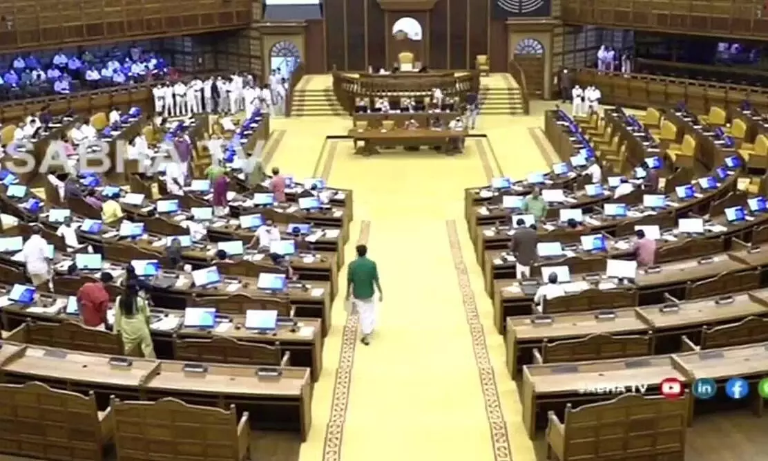 Congress-led opposition protests in Kerala Assembly continue