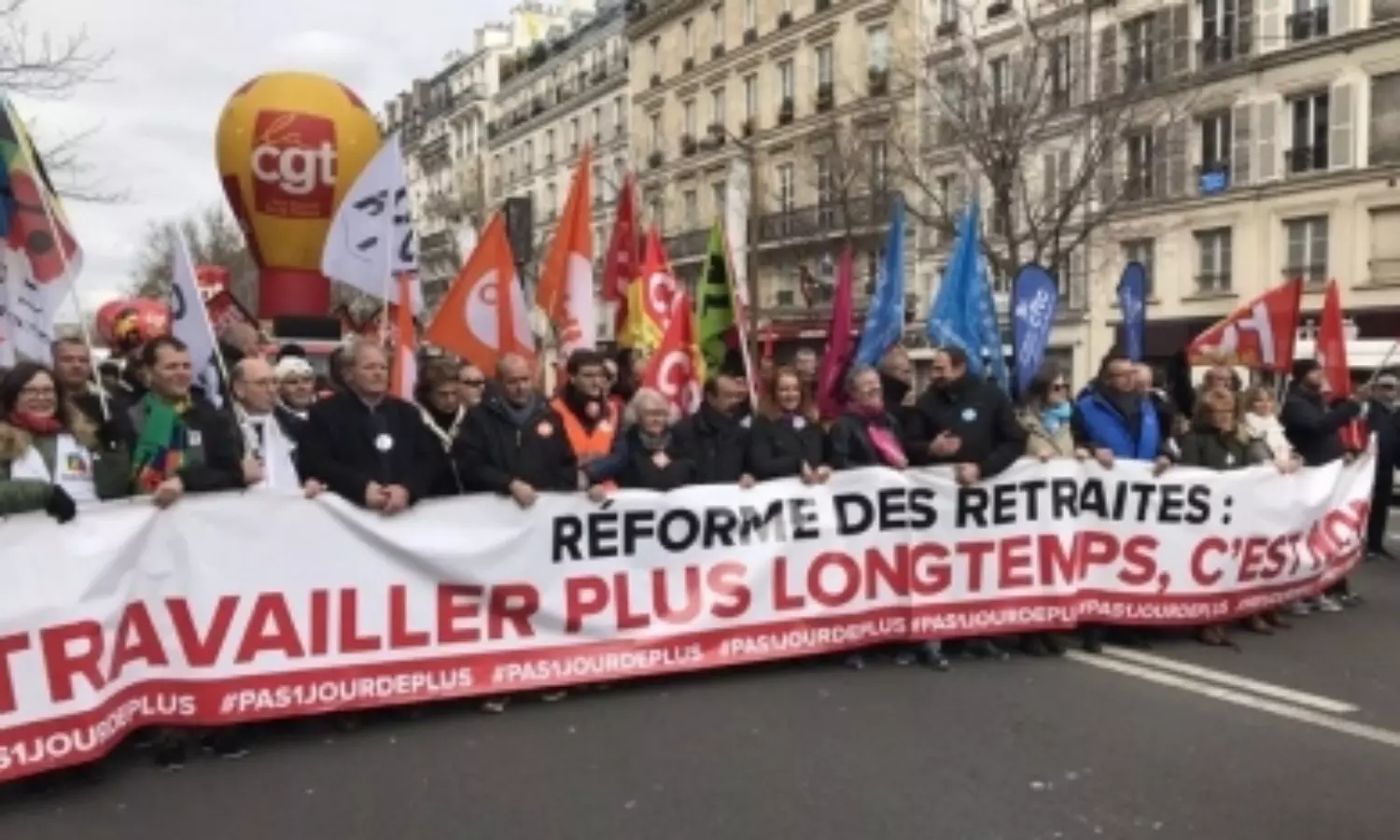 More than 1 million people stage protest in France against pension reform
