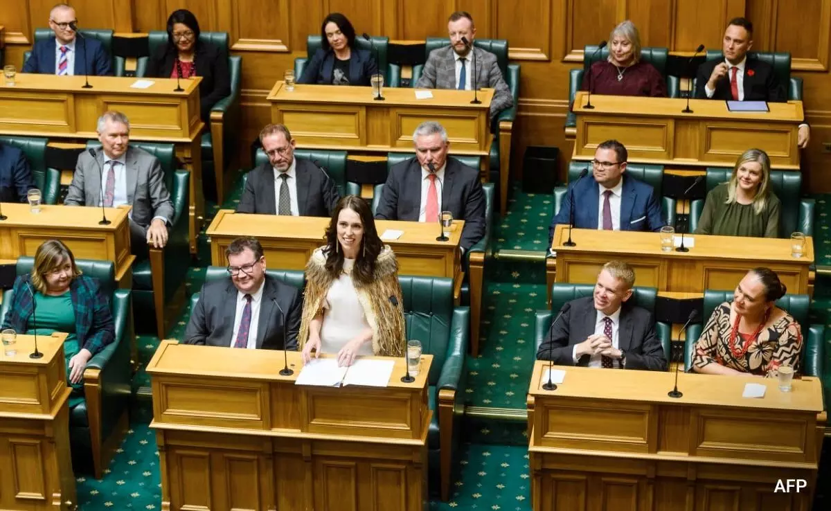 Jacinda Ardern addresses New Zealands parliament in her farewell address