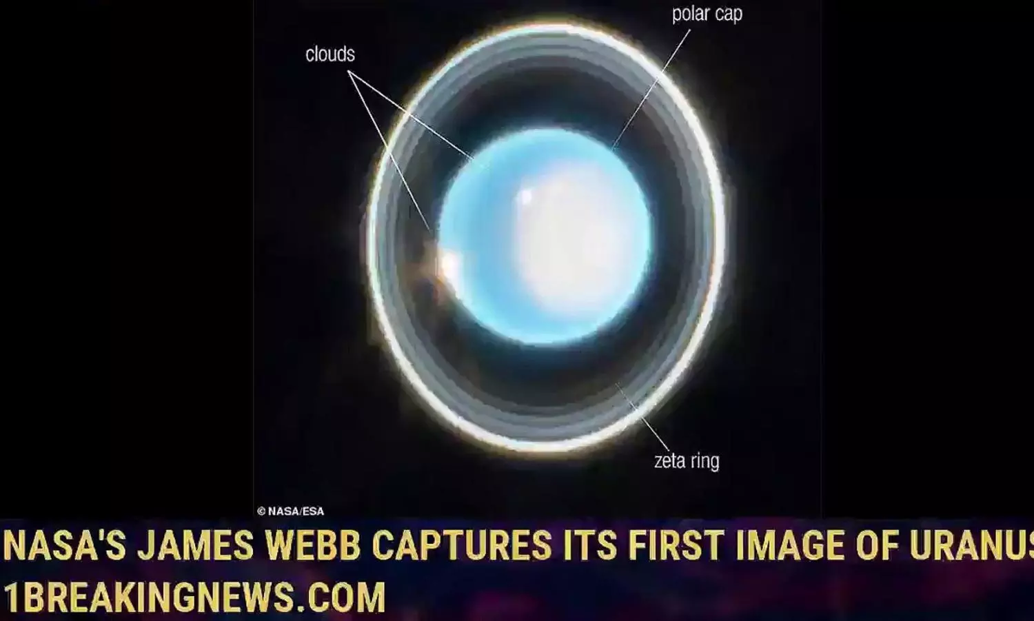 NASAs James Webb Space Telescope captures stunning images of Uranus and its rings